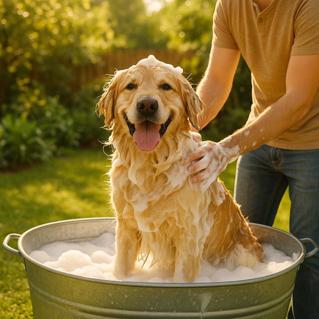 À quelle fréquence baigner son chien