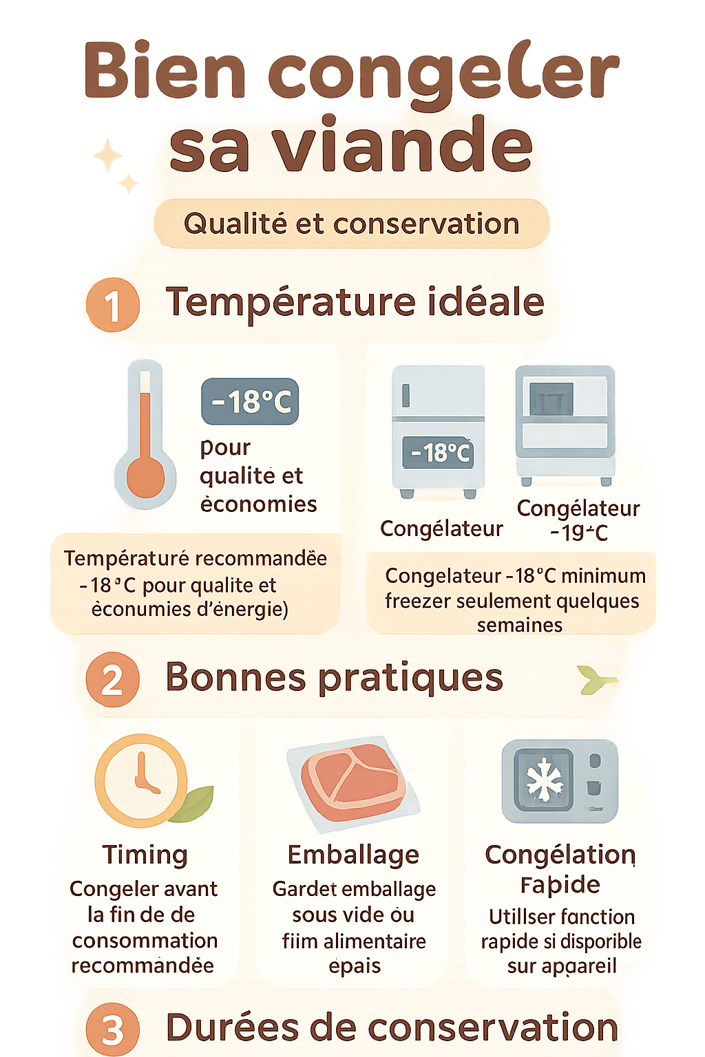 Les bonnes pratiques de congélation de la viande
